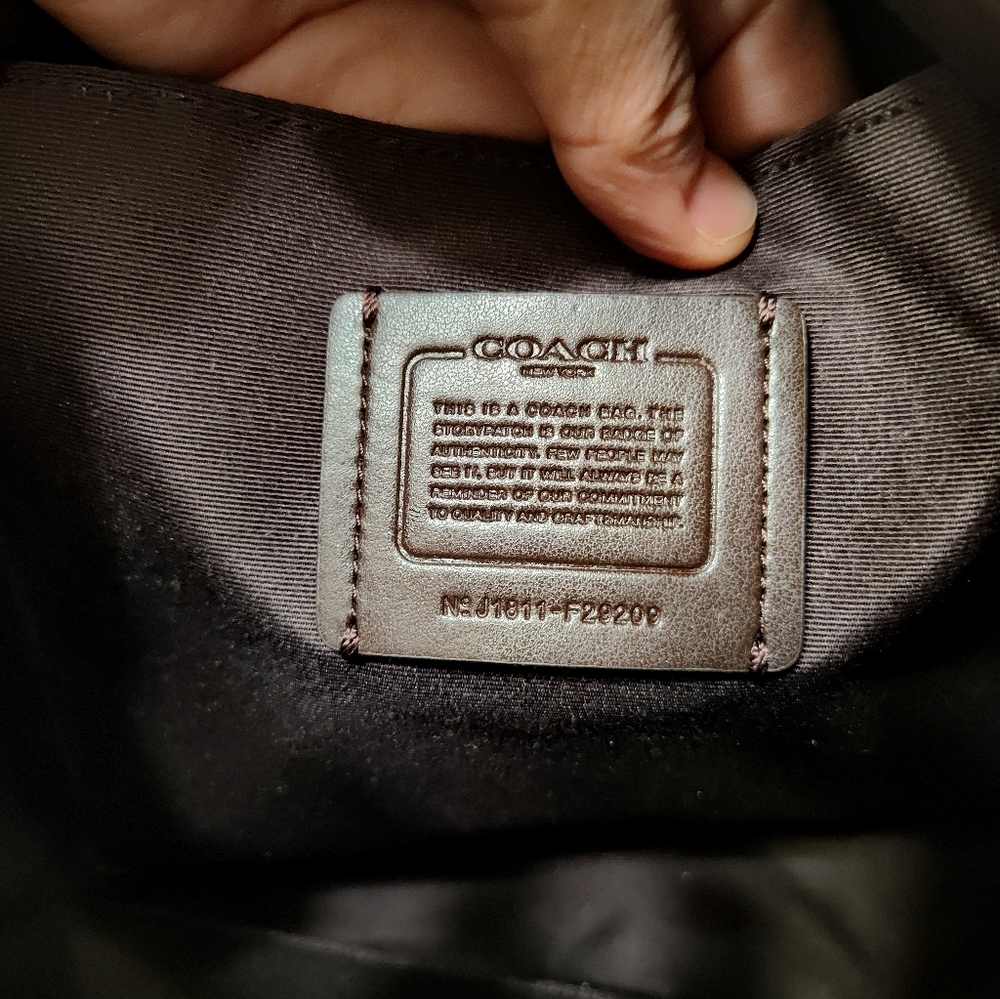 🥰EUC Coach #F29209 Signature Monogram Logo Leather Shoulder Satchel Bag, 🤎 - Picture 12 of 16